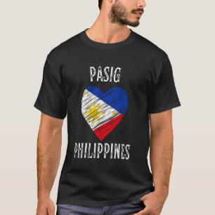 T-shirt Drapeau Philippines Cœur Ville Pasig