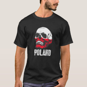 T-shirt Drapeau Pologne Crâne Fierté Polonaise Patriotique