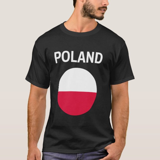 T-shirt Drapeau Pologne Moderne (Devant)