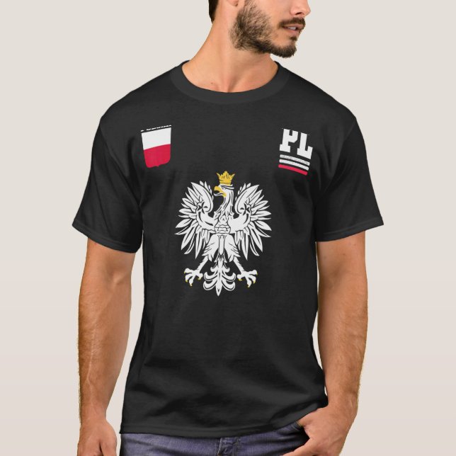 T-shirt Drapeau polonais Aigle Polska (Devant)
