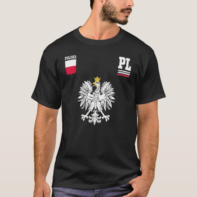 T-shirt Drapeau polonais Aigle Polska (Devant)