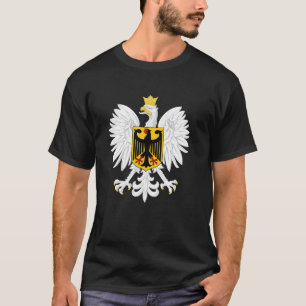 T-shirt Drapeau polonais allemand aigle Allemagne Pologne