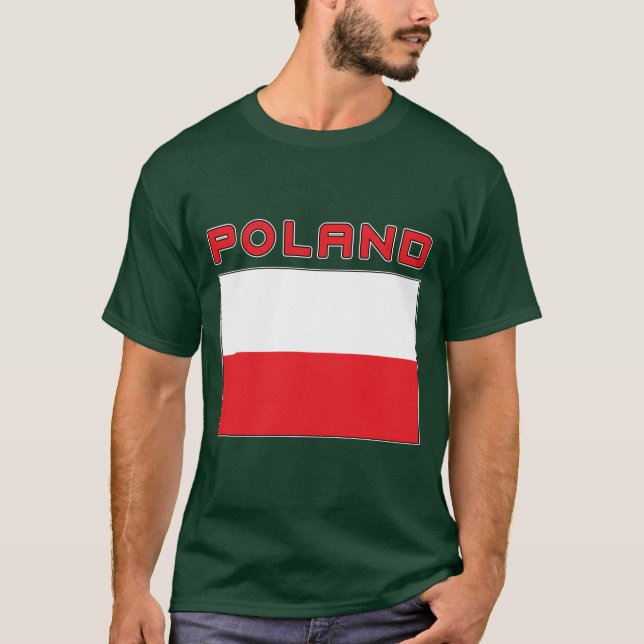 T-shirt Drapeau polonais avec la Pologne (Devant)