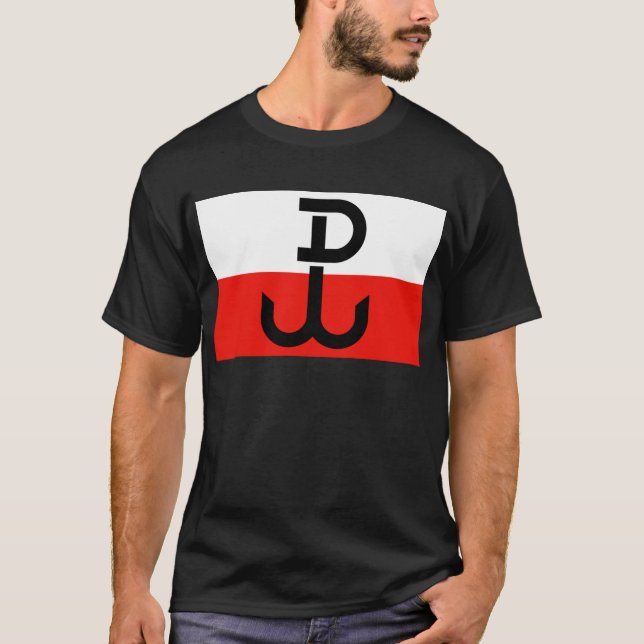 T-shirt Drapeau polonais de résistance (Devant)
