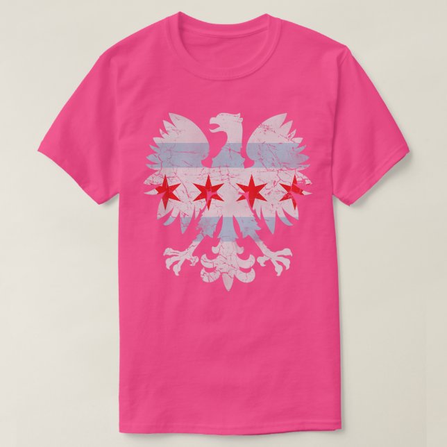 T-shirt Drapeau polonais Eagle Chicago (Design devant)