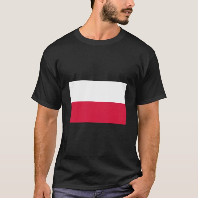 T-shirt drapeau polonais (Pologne) (Devant)