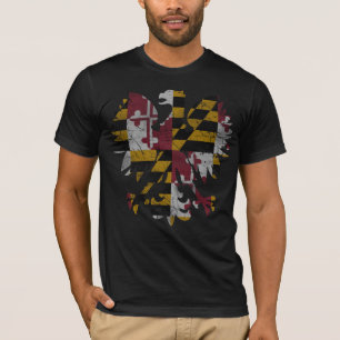 T-shirt Drapeau polonais vintage du Maryland Eagle