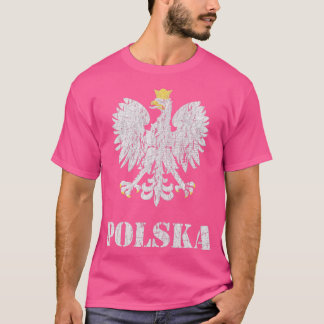 T-shirt Drapeau polonais vintage Pologne Aigle polonais