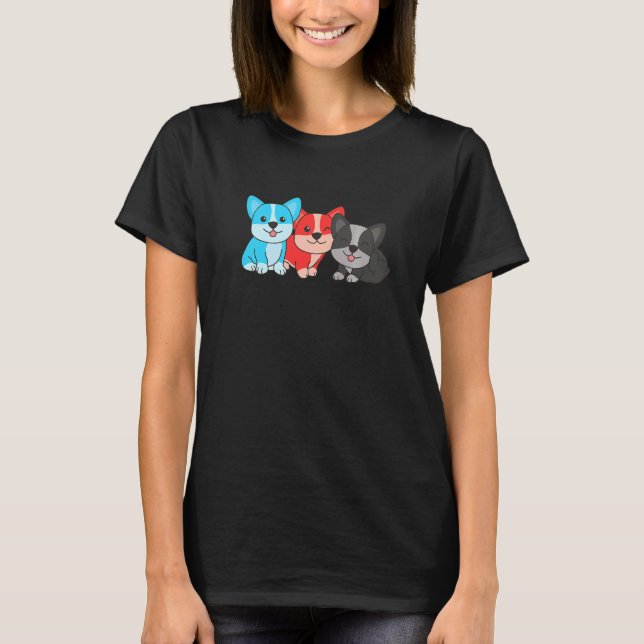 T-shirt Drapeau Polyamour Fierté Lgbtq Chiens Polyamour Co (Devant)