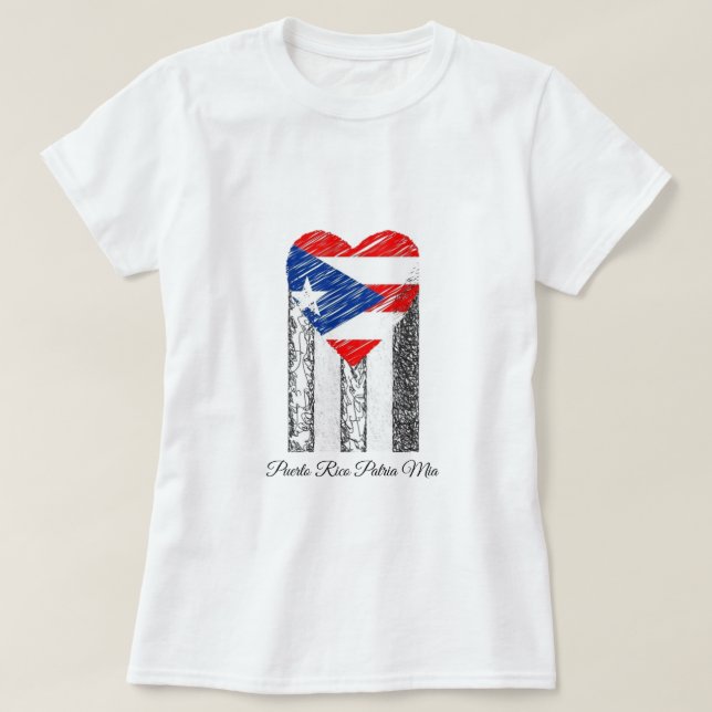 T-shirt Drapeau porto-ricain (Design devant)