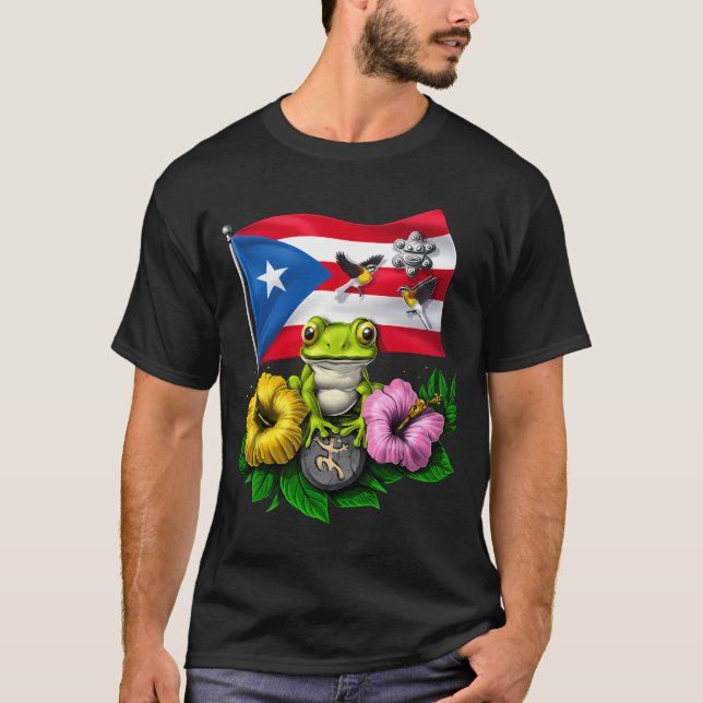 T-shirt Drapeau Porto-Ricain Boricua (Devant)