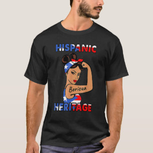 T-shirt Drapeau porto-ricain Patrimoine hispanique Boricua