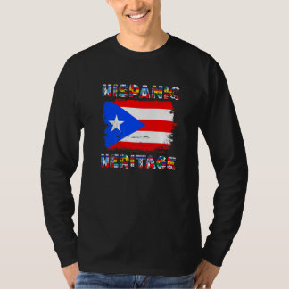 T-shirt Drapeau Porto-Ricain Vintage Porto Rico Hispanique