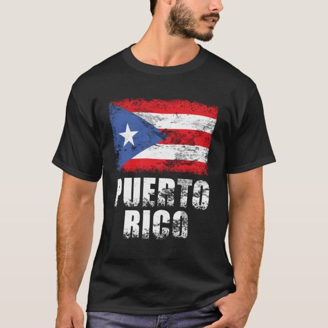 T-shirt Drapeau Porto Rico Boricua (Devant)