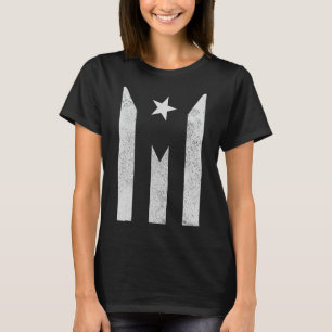 T-shirt Drapeau Porto Rico cadeau noir