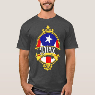 T-shirt Drapeau Porto Rico de la famille Diaz