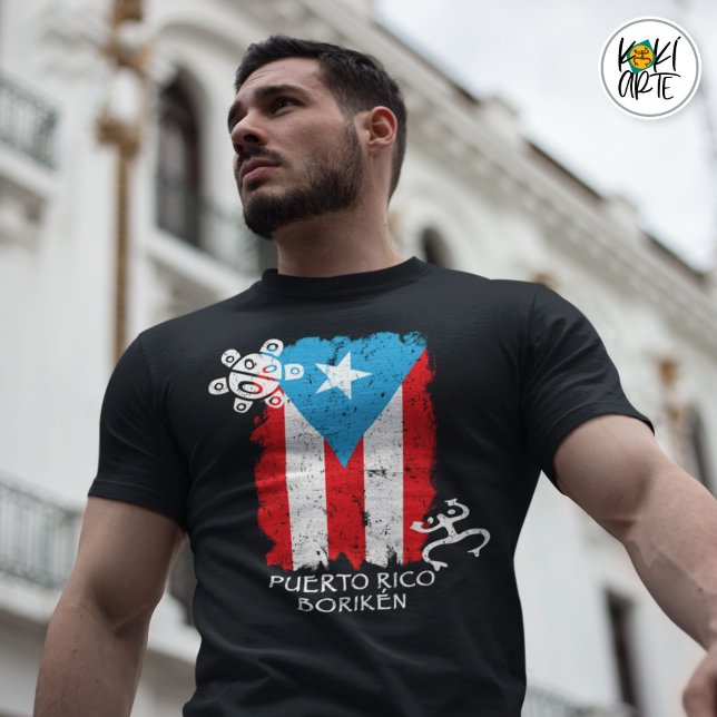 T-shirt Drapeau Porto Rico du patrimoine de Taino (Créateur téléchargé)