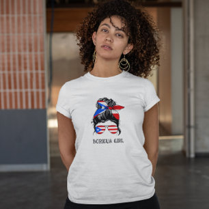 T-shirt Drapeau Porto Rico fille mignonne Boricua