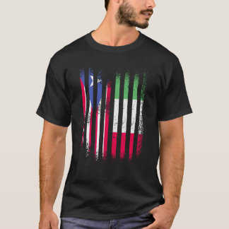 T-shirt Drapeau Porto Rico Italie Pays Cultivé Drapeaux Pa