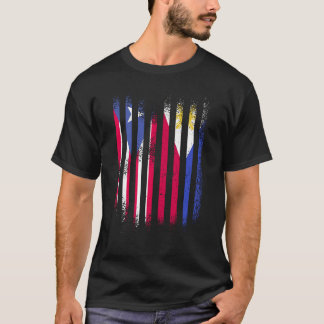 T-shirt Drapeau Porto Rico Philippines Drapeau Pays Cultiv
