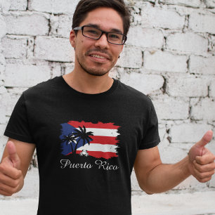T-shirt Drapeau Porto Rico vintage Coqui Boricua