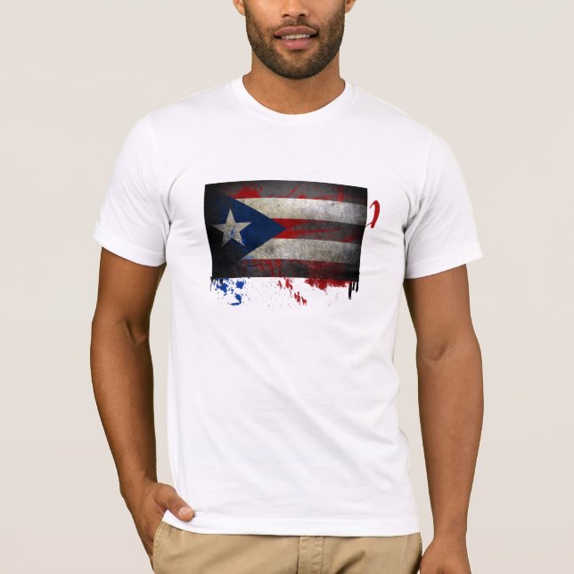 T-shirt Drapeau portoricain (Devant)