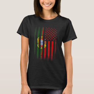 T-shirt Drapeau portugais américain Portugal Usa