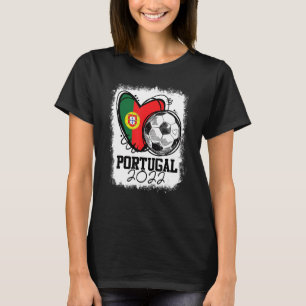 T-shirt Drapeau portugais de football Portugal Amour Fiert