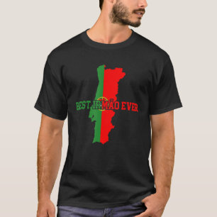 T-shirt Drapeau portugais de la meilleure irmão jamais Por