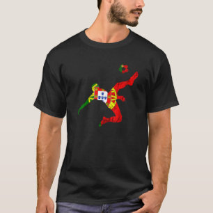 T-shirt Drapeau portugais Futebol Joueur portugais de foot