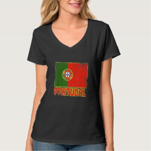 T-shirt Drapeau Portugal Vintage Rétro Pays Fierté Portuga