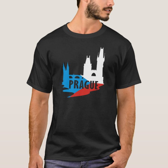 T-shirt Drapeau Prague (Devant)