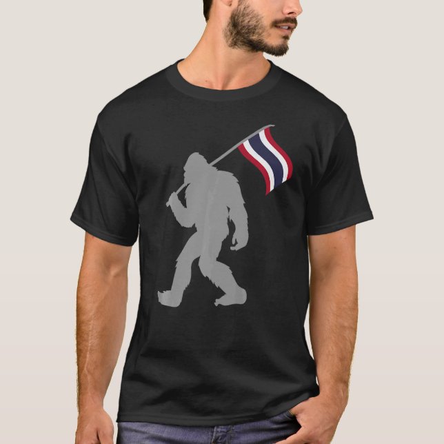T-shirt Drapeau Prathet Thai Ou Thai Sur Drapeau Thaïlande (Devant)