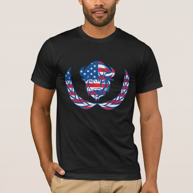 T-shirt drapeau principal de buffle (Devant)