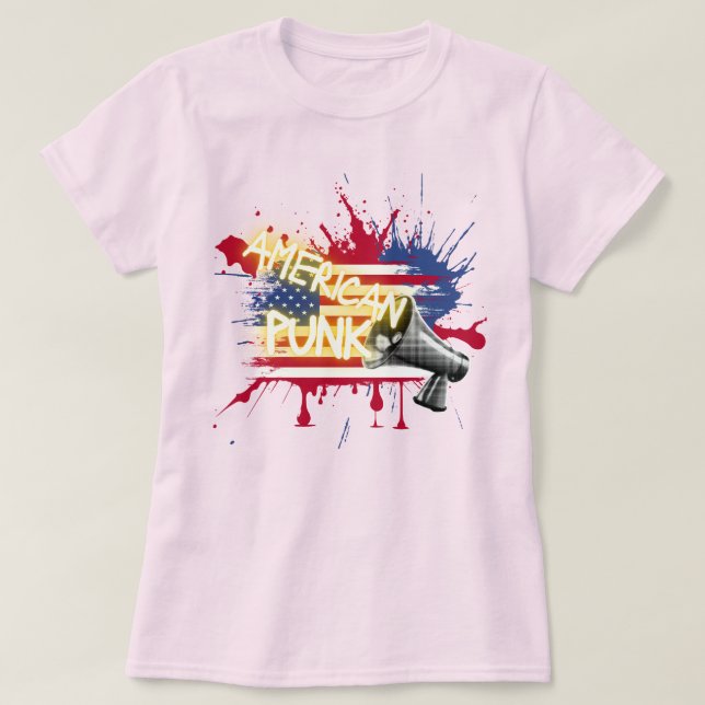 T-shirt Drapeau Punk Américain (Design devant)