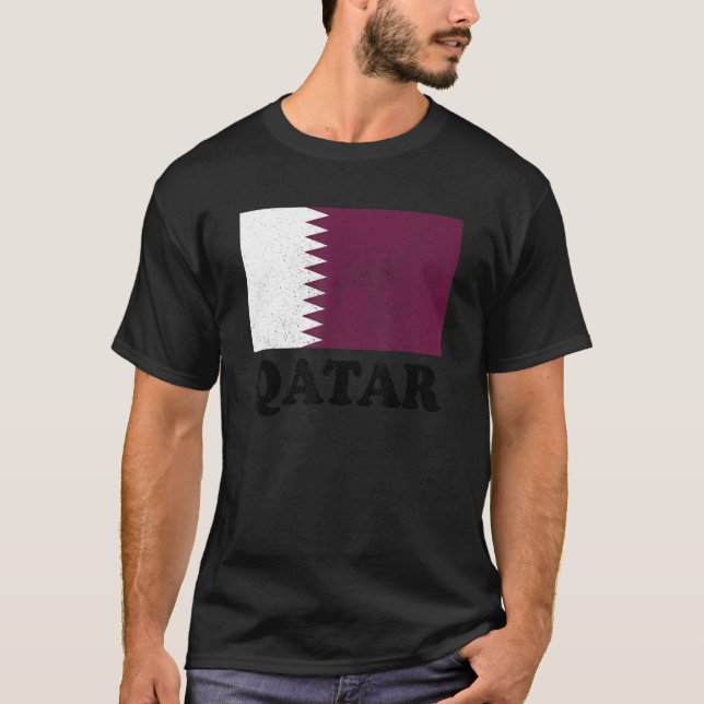 T-shirt Drapeau Qatari Qatar Fierté Drapeau Qatari 1 (Devant)