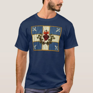 T-shirt Drapeau Québec antique Carillon Sacré-Cœur