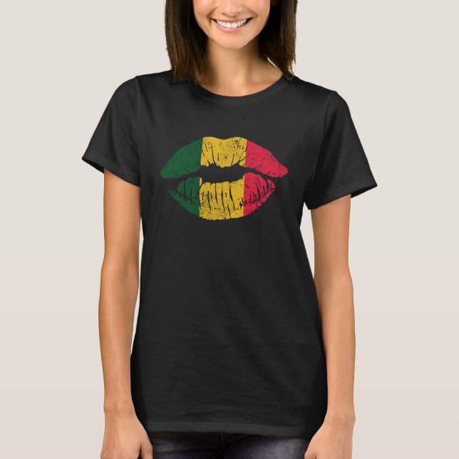 T-shirt Drapeau Rastafari Rasta G (Devant)