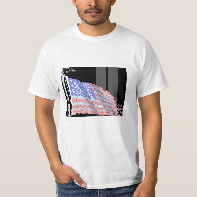 T-shirt Drapeau réduit en fragments (Devant)