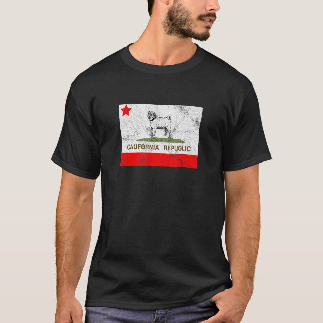 T-shirt Drapeau Républicain De Californie Par Umlaut 9 (Devant)