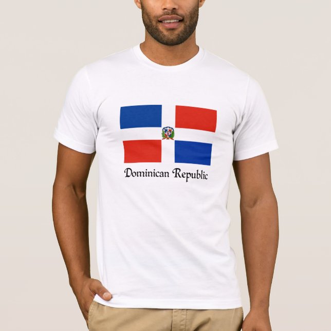 T-shirt Drapeau République Dominicaine, design personnalis (Devant)