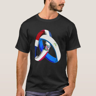 T-shirt Drapeau République dominicaine Nicaragua Anneau Ma