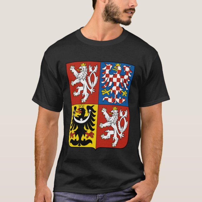 T-shirt Drapeau République Tchèque Souvenir Praha Prague (Devant)