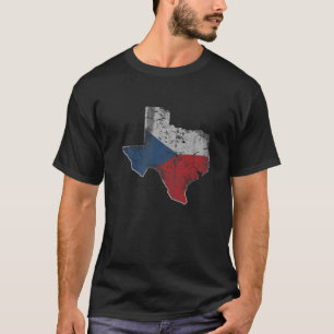 T-shirt Drapeau République tchèque Texas Tchéquie Bohême V