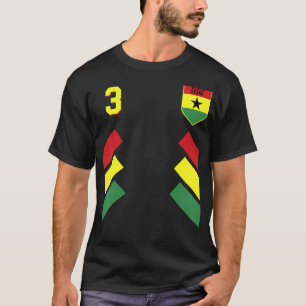 T-shirt Drapeau Retro3 Ghana Football Ghana Soccer Ghana