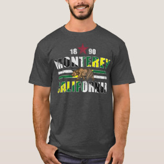 T-shirt Drapeau Retro 1890 Monterey California