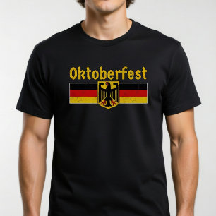 T-shirt Drapeau Rétro Allemagne Oktoberfest 