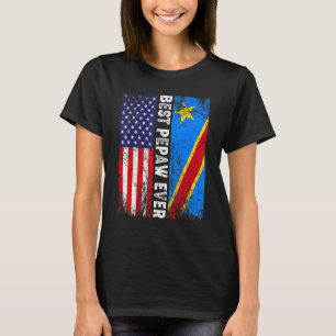 T-shirt Drapeau rétro américain Congo Drapeau meilleur Pep
