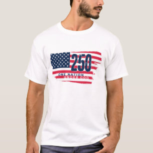 T-shirt Drapeau Rétro Amérique 250 Ans 250e Anniversaire
