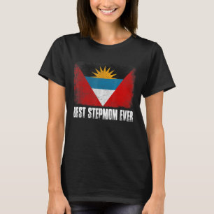 T-shirt Drapeau Rétro Antigua Et Barbuda Meilleur Stepmere